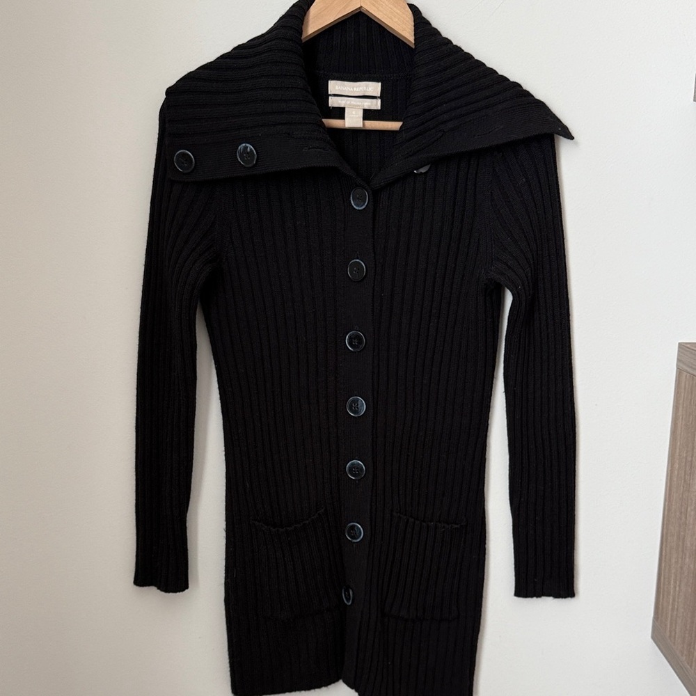 Banana Republic Black Knit Cardigan Size XS